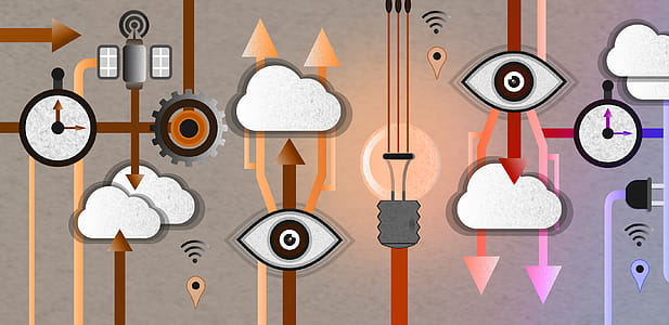 Cloud Computing - Internet of Things - Connected to the Virtual Cloud - Smaller thumbnail