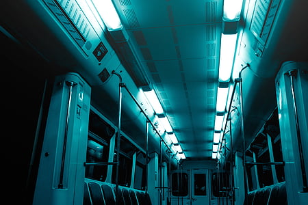 white and black train inside photography thumbnail