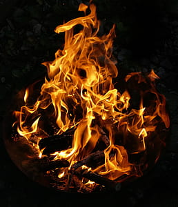 burning wood at night thumbnail