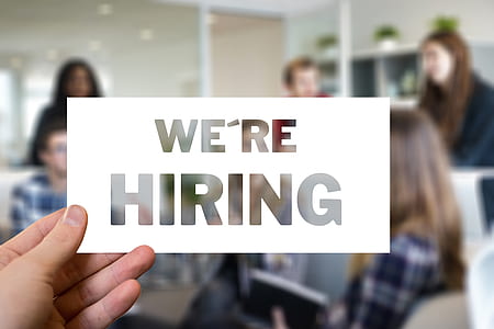 We're Hiring text thumbnail