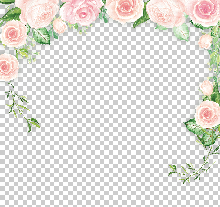 Border Flowers , Small fresh flowers background material, pink roses border templte PNG clipart