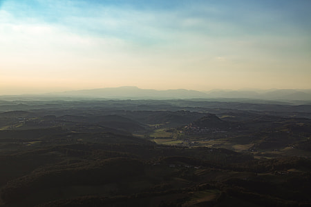 aerial view of a mountain range thumbnail