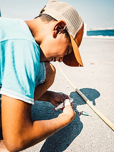 Boy Holding A Fish thumbnail
