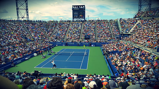 portrait photography of tennis stadium thumbnail