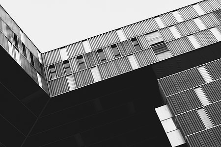 grayscale photo of concrete building thumbnail