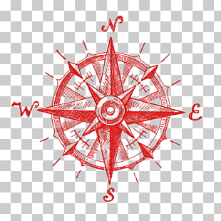 Nautical chart Maritime transport Map Compass North, Nautical flags, red navigation compass star PNG clipart