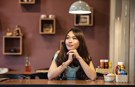 woman sitting in front of table thumbnail
