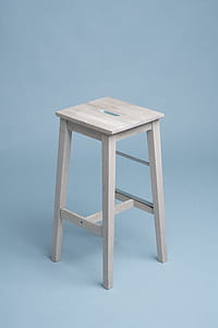 brown wooden bar stool thumbnail