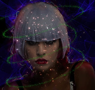 woman wearing white wig thumbnail