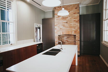 white wooden table on brown wooden flooring thumbnail