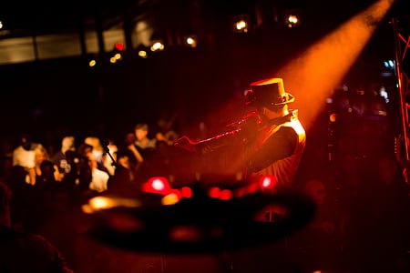 man wearing black top hat performing on a stage thumbnail