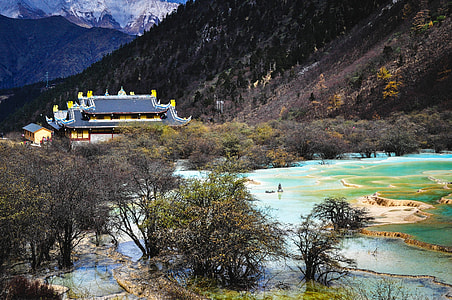 Temple in the mountains in Sichuan, China thumbnail