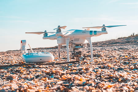 white quad copter drone thumbnail