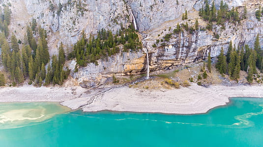 aerial view photography of seashore thumbnail