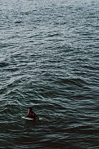 man on surfboard in body of water thumbnail