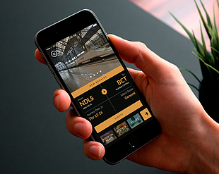 Ticket Booking Mobile App Template psd file