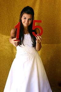 woman holding number 15 marquee decors thumbnail
