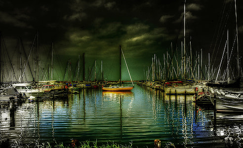 assorted sailboat during nightime thumbnail