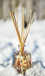 stick on jar full of water surrounded with snow thumbnail