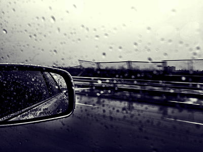 car, window, mirror, rain, drops, vehicle thumbnail