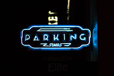 blue Parking Stars neon light signag thumbnail