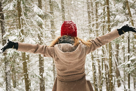 Woman Wearing Brown Coat thumbnail