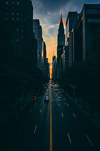 road photography during nightfall thumbnail
