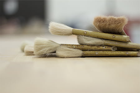 selective focus photo of paintbrushes thumbnail