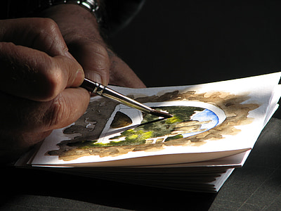 person painting on paper thumbnail