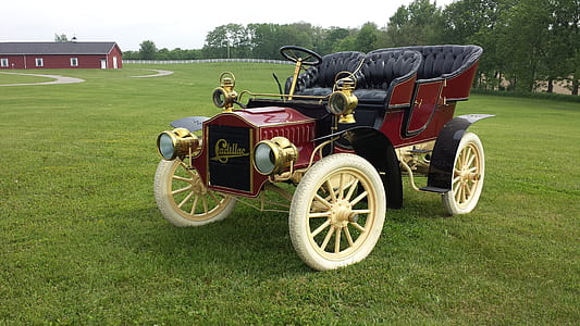 vintage car on grass field thumbnail