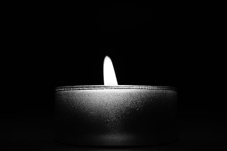 grayscale photography of lighted candle thumbnail