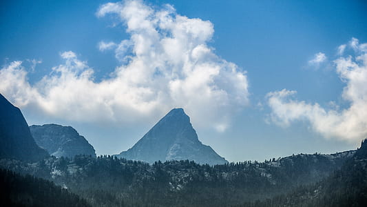mountain under cloudy sky thumbnail