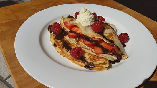pie with strawberries served on white plate thumbnail