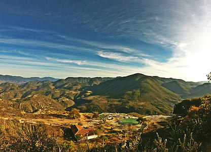 mountains under blue sky thumbnail