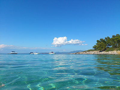 white yacht on body of water thumbnail