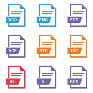 File Extension Names Vol 5 svg vector icon sets