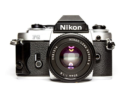 black Nikon camera thumbnail