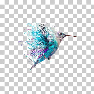 Hummingbird Tattoo Art Painting, Watercolor Hummingbird, multicolored bird flying PNG clipart