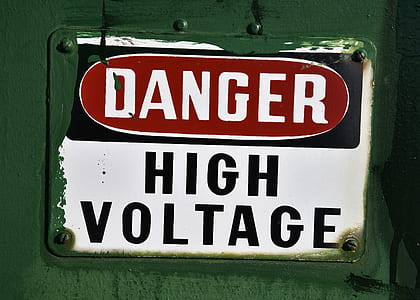 white and red danger high voltage signage thumbnail