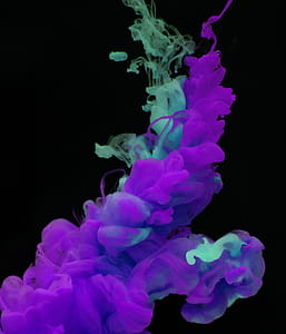 Closeup Photo of Purple and Teal Smoke Wallpaper thumbnail