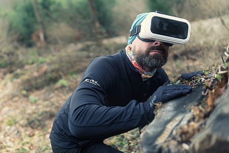 Man in Black Sweatshirt With Vr thumbnail