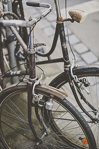 two black and gray bicycles thumbnail