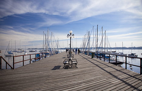 bench with light on dock thumbnail
