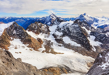 landscape photo of mountain with snowfield thumbnail