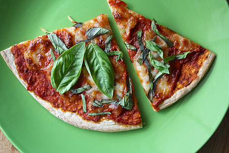 Pizza slices on plate thumbnail