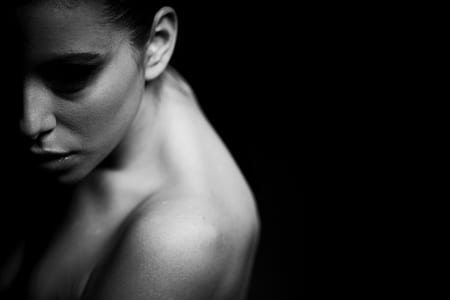 topless woman with white background thumbnail