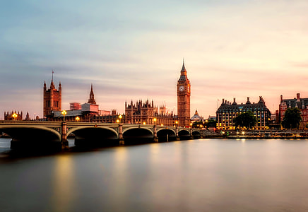 London bridge with Big ben tower during sunset thumbnail