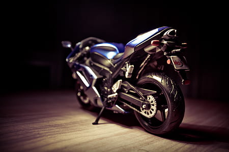 Black and Blue Sports Bike thumbnail