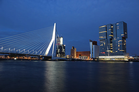 suspended bridge near buildings thumbnail