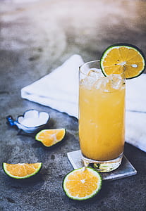 lemon juice glass on table thumbnail